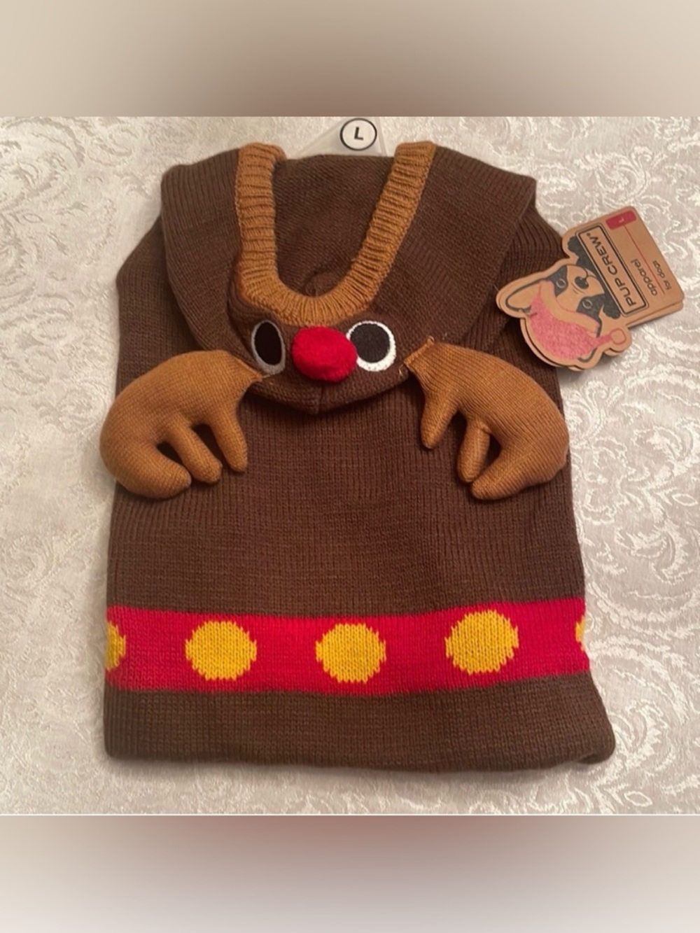 Adorable reindeer dog sweaters size large